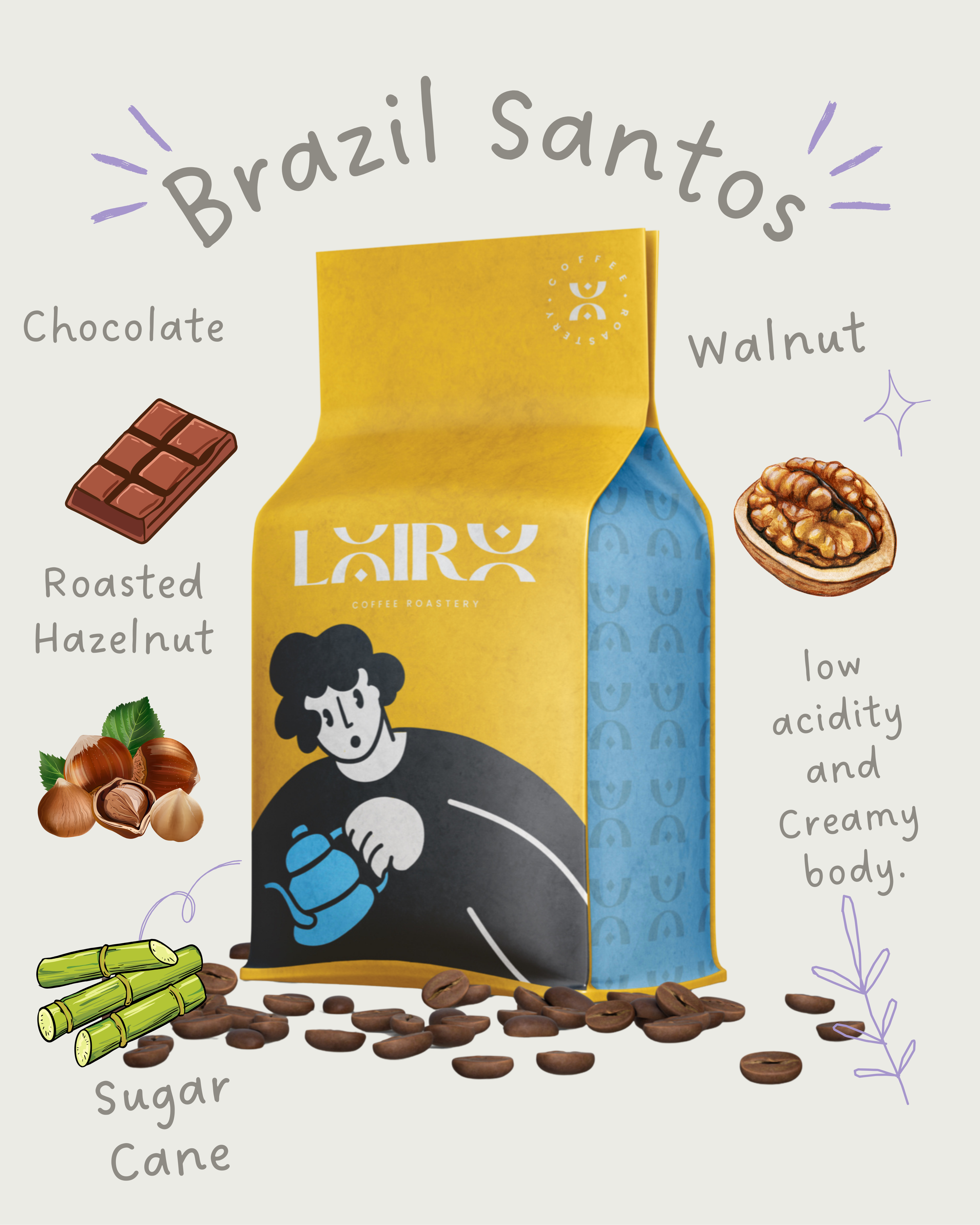 Brazil Santos coffee beans
